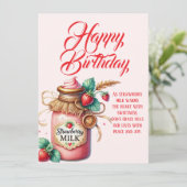 Strawberry Warmth Birthday Christian Card カード (スタンド正面)