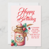 Strawberry Warmth Birthday Christian Card カード (正面)