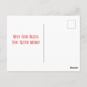 Strawberry Warmth Birthday Christian Card ポストカード (裏面)