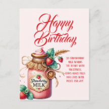 Strawberry Warmth Birthday Christian Card