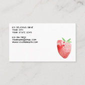 Strawberry Watercolor Catering Services 名刺 (裏面)