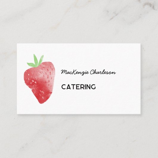 Strawberry Watercolor Catering Services 名刺 (正面)
