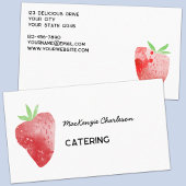 Strawberry Watercolor Catering Services 名刺