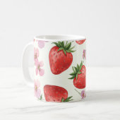 Strawberry Watercolor Mug コーヒーマグカップ (正面左)