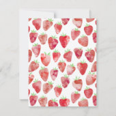 Strawberry Watercolor Personalized ノートカード (正面)