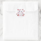 Strawberry Wonderland Bunny - Anime Style Kawaii ラウンドシール (バッグ)