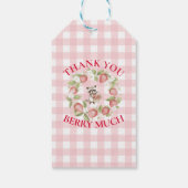 Strawberry Woodland Baby Shower ギフトタグ (裏面)