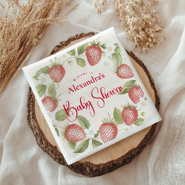 Strawberry Woodland Baby Shower スタンダードカクテルナプキン