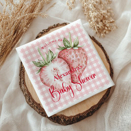 Strawberry Woodland Baby Shower スタンダードカクテルナプキン
