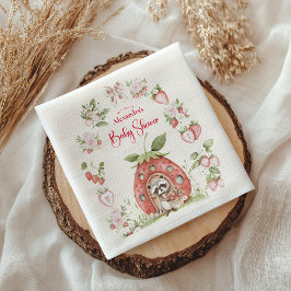 Strawberry Woodland Baby Shower スタンダードカクテルナプキン
