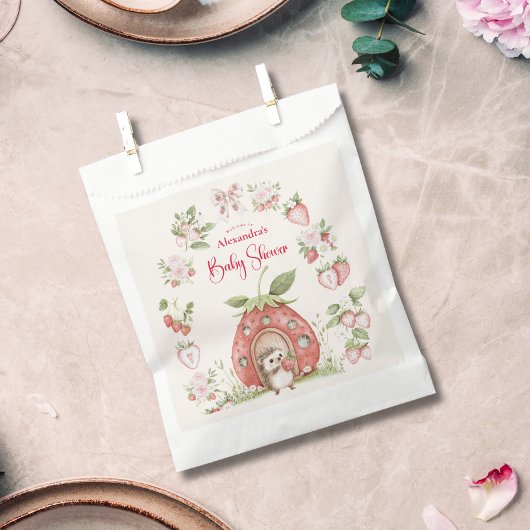 Strawberry Woodland Baby Shower フェイバーバッグ
