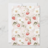 Strawberry Woodland Baby Shower 招待状 (裏面)