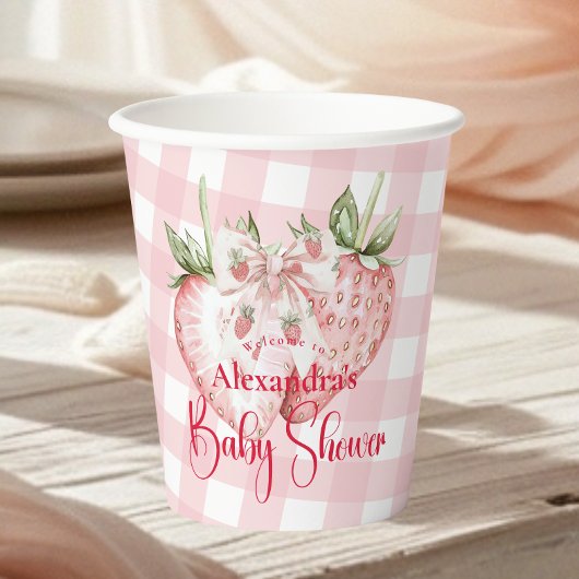 Strawberry Woodland Baby Shower 紙コップ