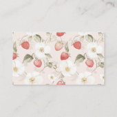 Strawberry Woodland Baby Shower Books for Baby エンクロージャーカード (裏面)