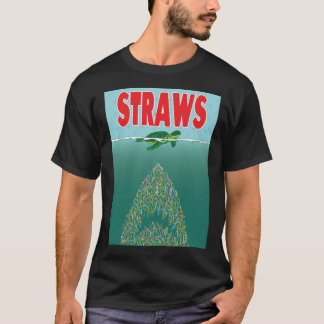 Straws retro tシャツ