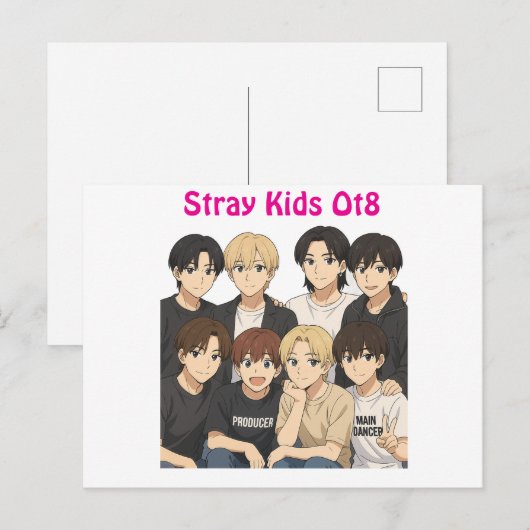 Stray Kids Anime Graphic  ポストカード (正面/裏面)