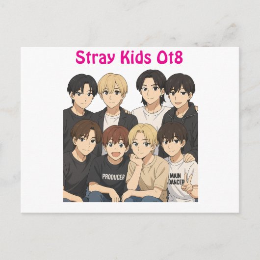 Stray Kids Anime Graphic ポストカード (正面)