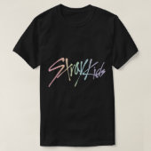 STRAY KIDS Pastel Rainbow Logo Sticker Tシャツ (デザイン正面)