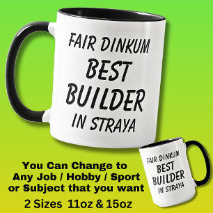 StrayaのFair Dinkum 最高の BUILDER マグカップ