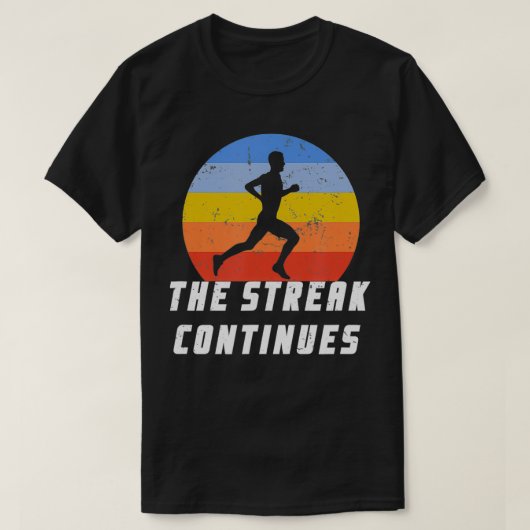 Streak 走 365走のデイリーランナーシルエットモット tシャツ (デザイン正面)