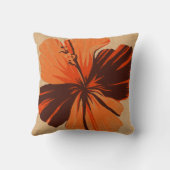 Streakyハワイのハイビスカスのリバーシブルの枕 クッション (裏面)