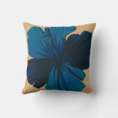 Streakyハワイのハイビスカスのリバーシブルの枕 クッション (裏面)