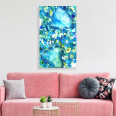 Stream of Life Mixed Media Mosaic キャンバスプリント (インサイチュ (リビング))