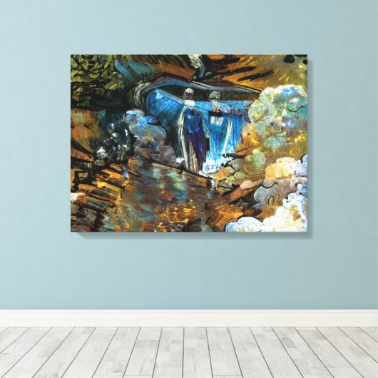 STREAM WATERFALL キャンバスプリント (インサイチュ (ウッドフロア))