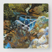 STREAM WATERFALL スクエア壁時計 (正面)