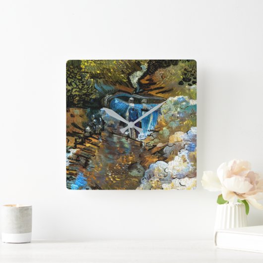 STREAM WATERFALL スクエア壁時計 (ホーム)