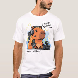 Streamer Capybara T-Shirt – Personalized Gamer App Tシャツ