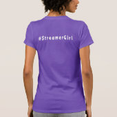 #StreamerGirl Twitch deutsch violett Tシャツ (裏面)