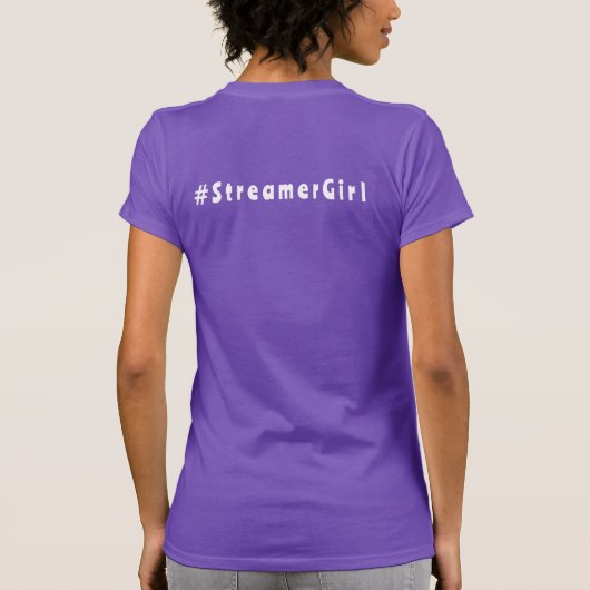 #StreamerGirl Twitch deutsch violett Tシャツ (裏面)
