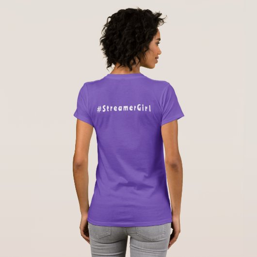 #StreamerGirl Twitch deutsch violett Tシャツ (裏面フル)