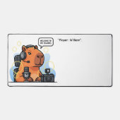 Streaming Capybara – Cute Gamer Streamer デスクマット (正面)