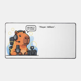 Streaming Capybara – Cute Gamer Streamer デスクマット