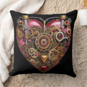 Streampunk Heart Ruby Valentine クッション (ブランケット)