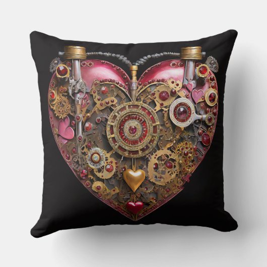 Streampunk Heart Ruby Valentine クッション (裏面)