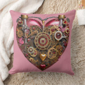 Streampunk Heart Ruby Valentine クッション (ブランケット)