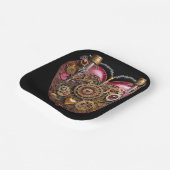 Streampunk Heart Ruby Valentine ペーパープレート (傾斜あり)