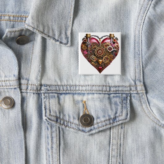 Streampunk Heart Ruby Valentine 缶バッジ (インサイチュ)