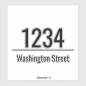 Streer Address Black House Number Mailbox Decal シール (シート)