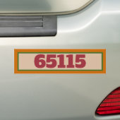 Street Address Red Italian Tiles Bumper Sticker バンパーステッカー (車上)