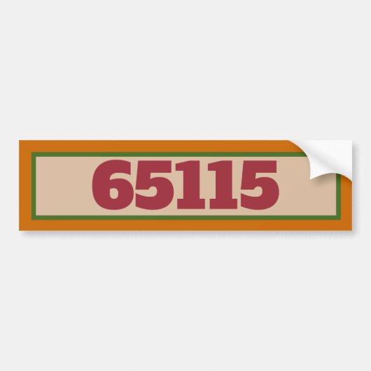 Street Address Red Italian Tiles Bumper Sticker バンパーステッカー (正面)