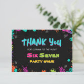 Street Art Graffiti 6 to 7 Birthday サンキューカード (スタンド正面)