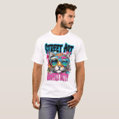 Street Art Graffiti Kitty 1 Tシャツ (正面フル)