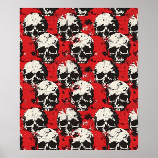 Street Art Skull Poster Design A10 ポスター (正面)