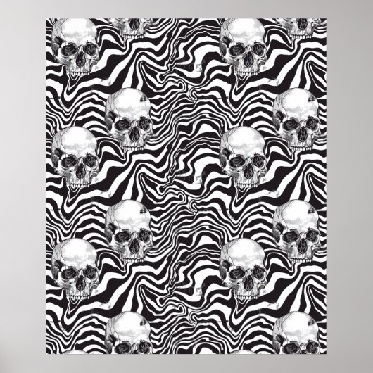 Street Art Skull Poster Design A11 ポスター (正面)