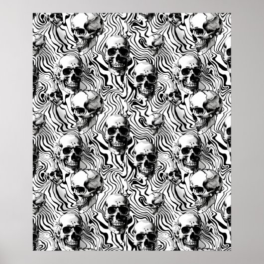 Street Art Skull Poster Design A25 ポスター (正面)