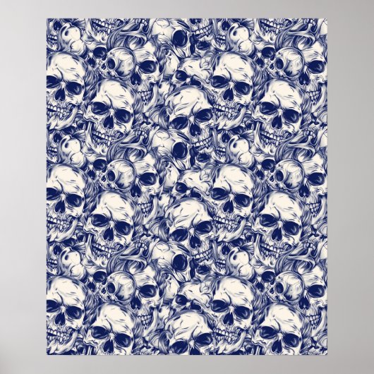 Street Art Skull Poster Design A27 ポスター (正面)